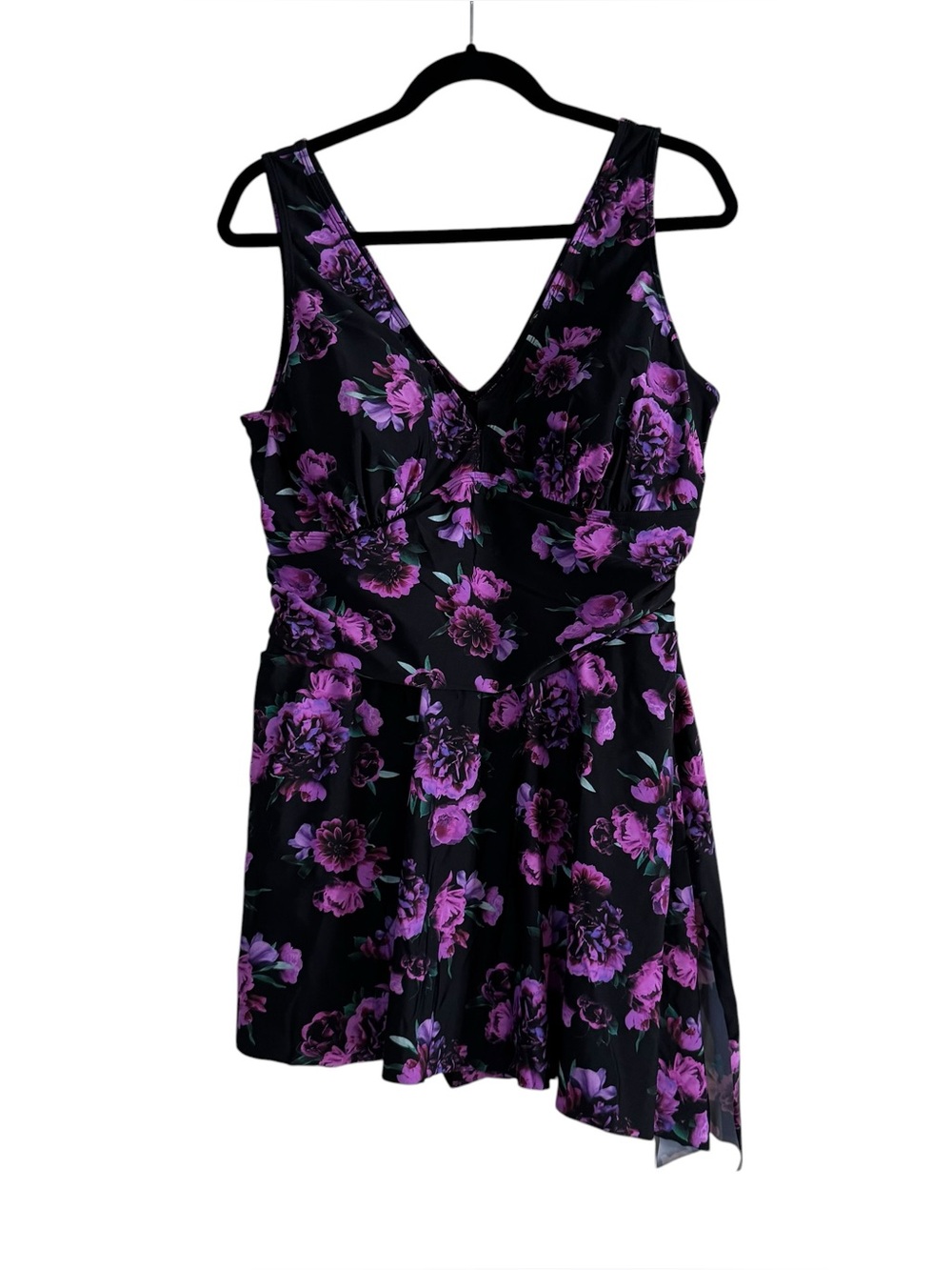 TORRID Purple Floral Swim Dress 2x
